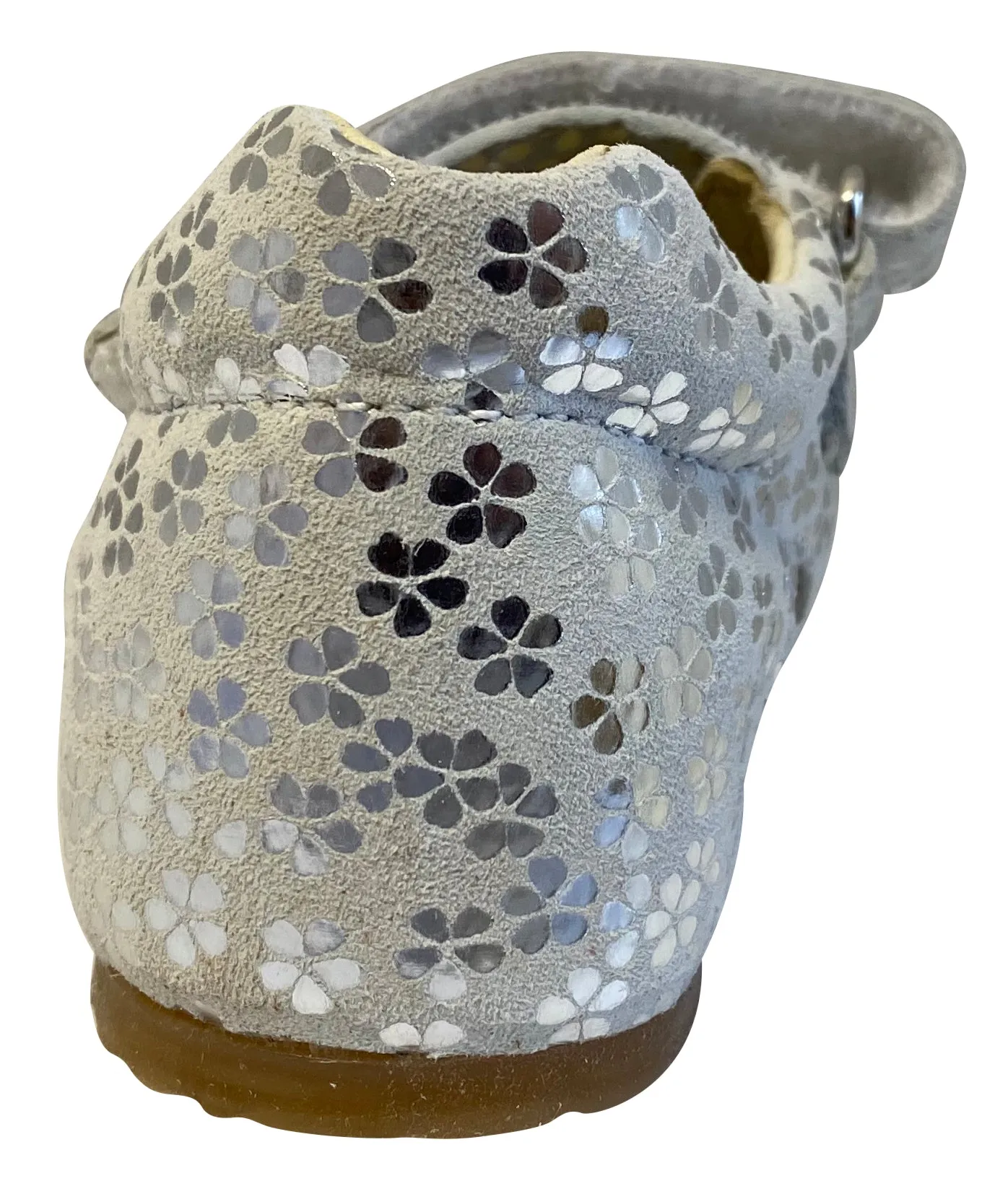 Falcotto Girl's Bea Fiori Pearl Open Toe Sandals, Bianco/Argento