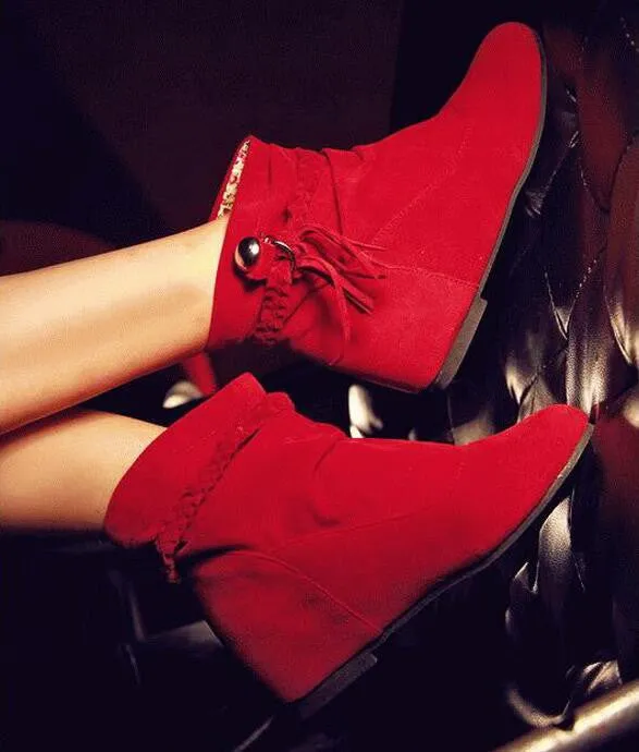 Fashion Tassel Increased Snow Boots