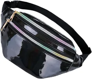 Fashionable Shiny Waist Pouch for Women -theft Bag Chest Pack Design for Travel Hiking Biking