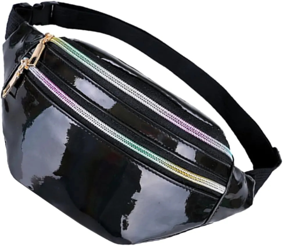 Fashionable Shiny Waist Pouch for Women -theft Bag Chest Pack Design for Travel Hiking Biking