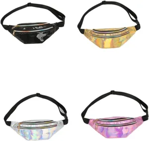 Fashionable Shiny Waist Pouch -theft Bag Chest Pack Id Credit Card Slots Perfect for Travel Daily Use