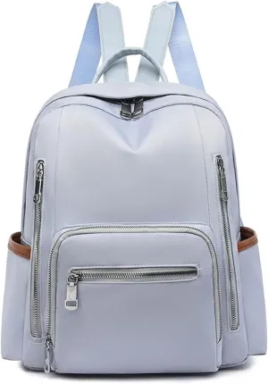 for women Backpack Ladies Casual Waterproof Backpacks Nylon Oxford Cloth Bag (Blue)