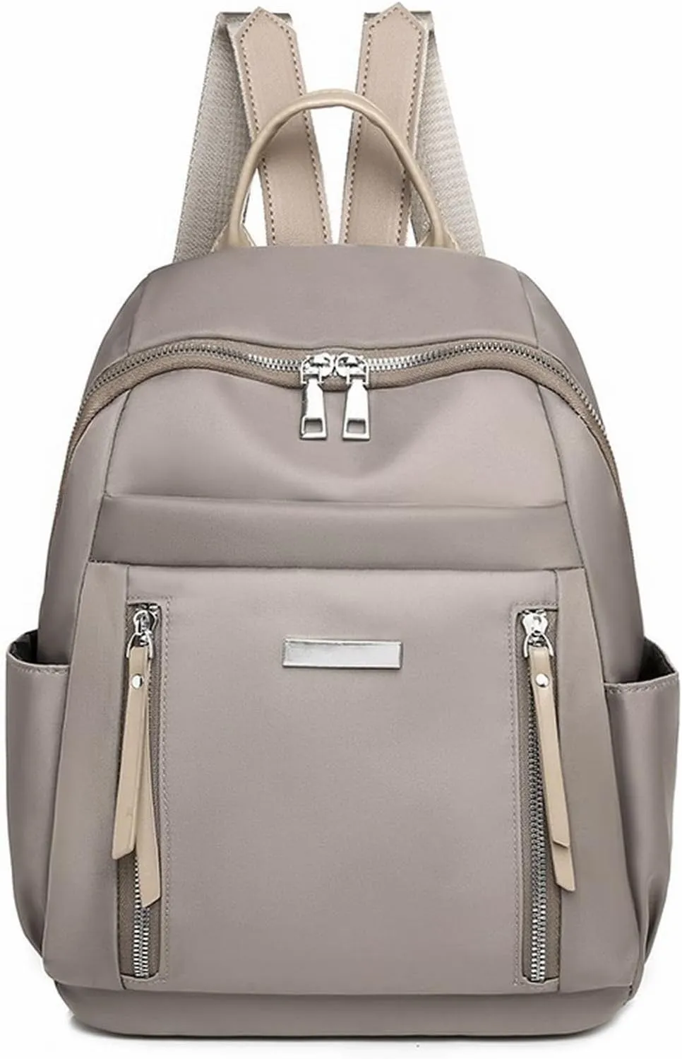 for women Fashion Teenage Ladies Backpacks Nylon Waterproof Casual Bagpack Female Bag (Khaki)
