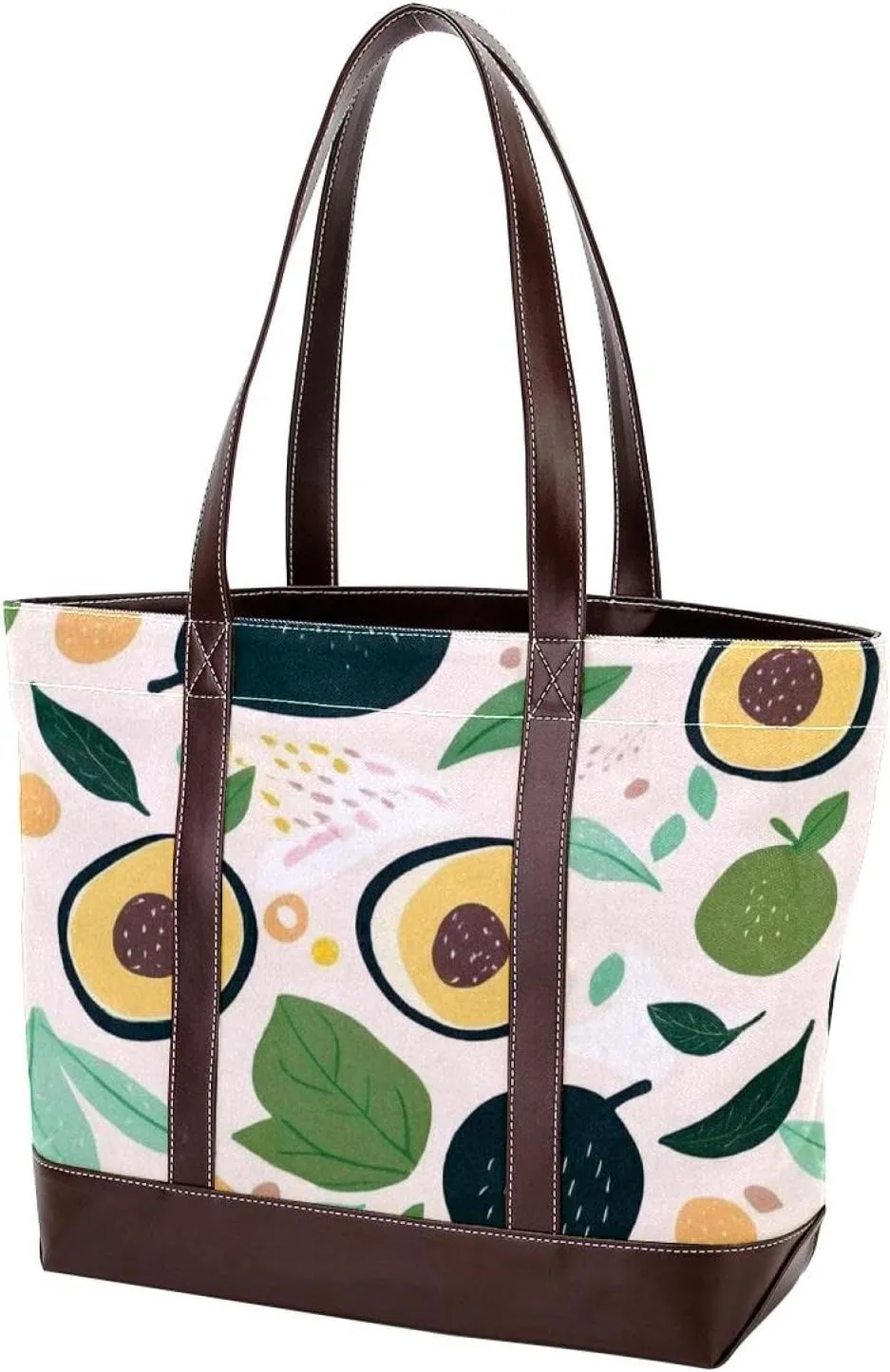 Fresh avocado-859 Tote Bags Durable Leather Canvas Purses and Handbags for Women Top Handle Shoulder Satchel Hobo Bags