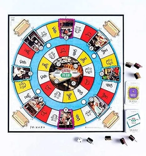 FRIENDS Race To Central Perk Trivia Card and Board Game