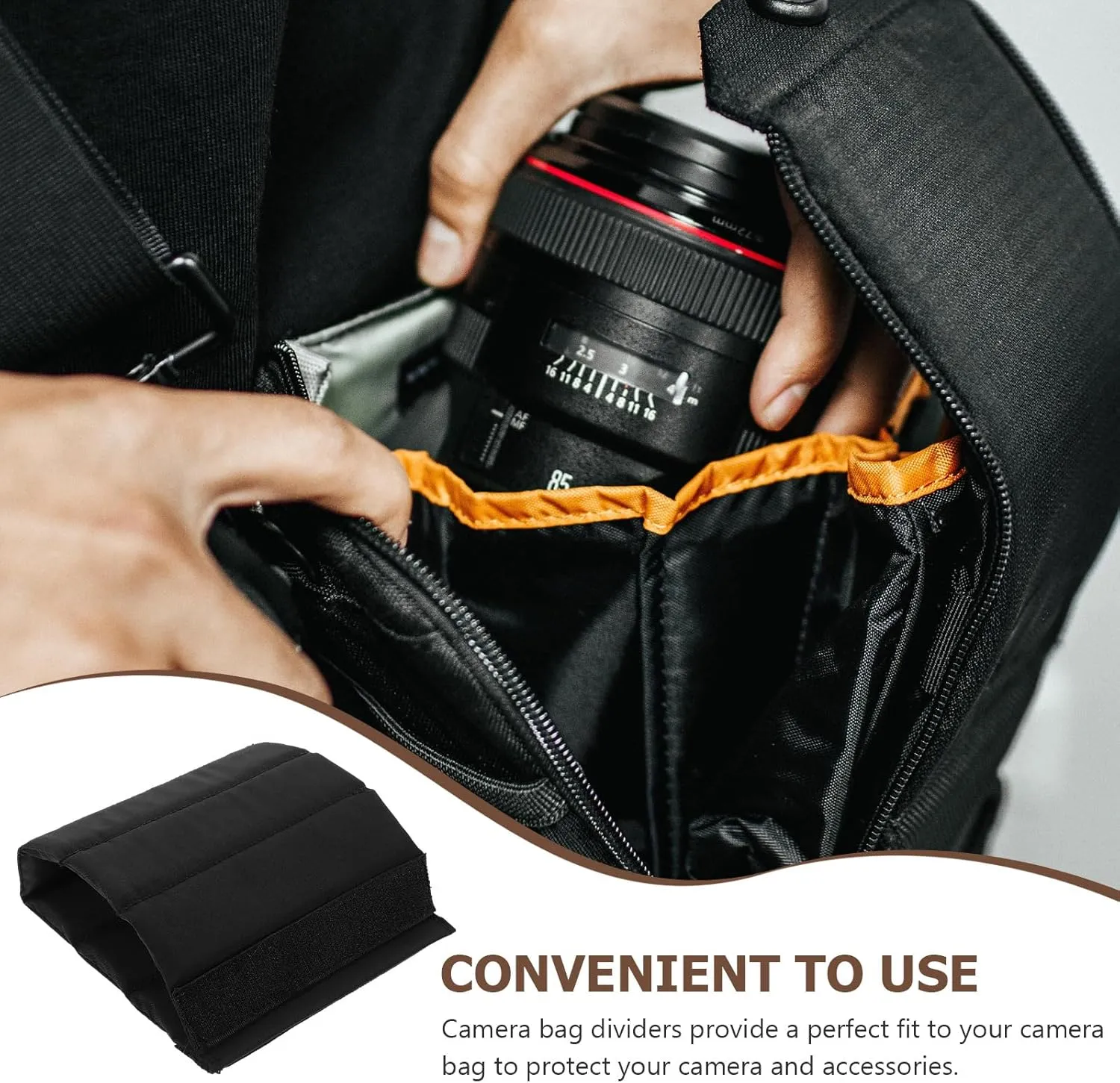 Gadpiparty 10 Pcs Camera Bag Dividers - Large Capacity Thickened Padding Insert for Backpack - Adjustable Partition for Dslr, Slr, Mirrorless Cameras and Accessories