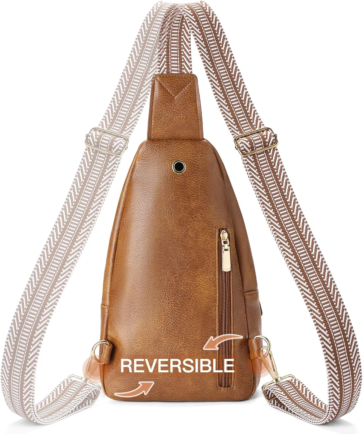 GAEKEAO Sling Bag for Women Crossbody Bags Fanny Pack Vegan Leather Chest Bag Travel Shoulder Belt Purse Backpack Gifts