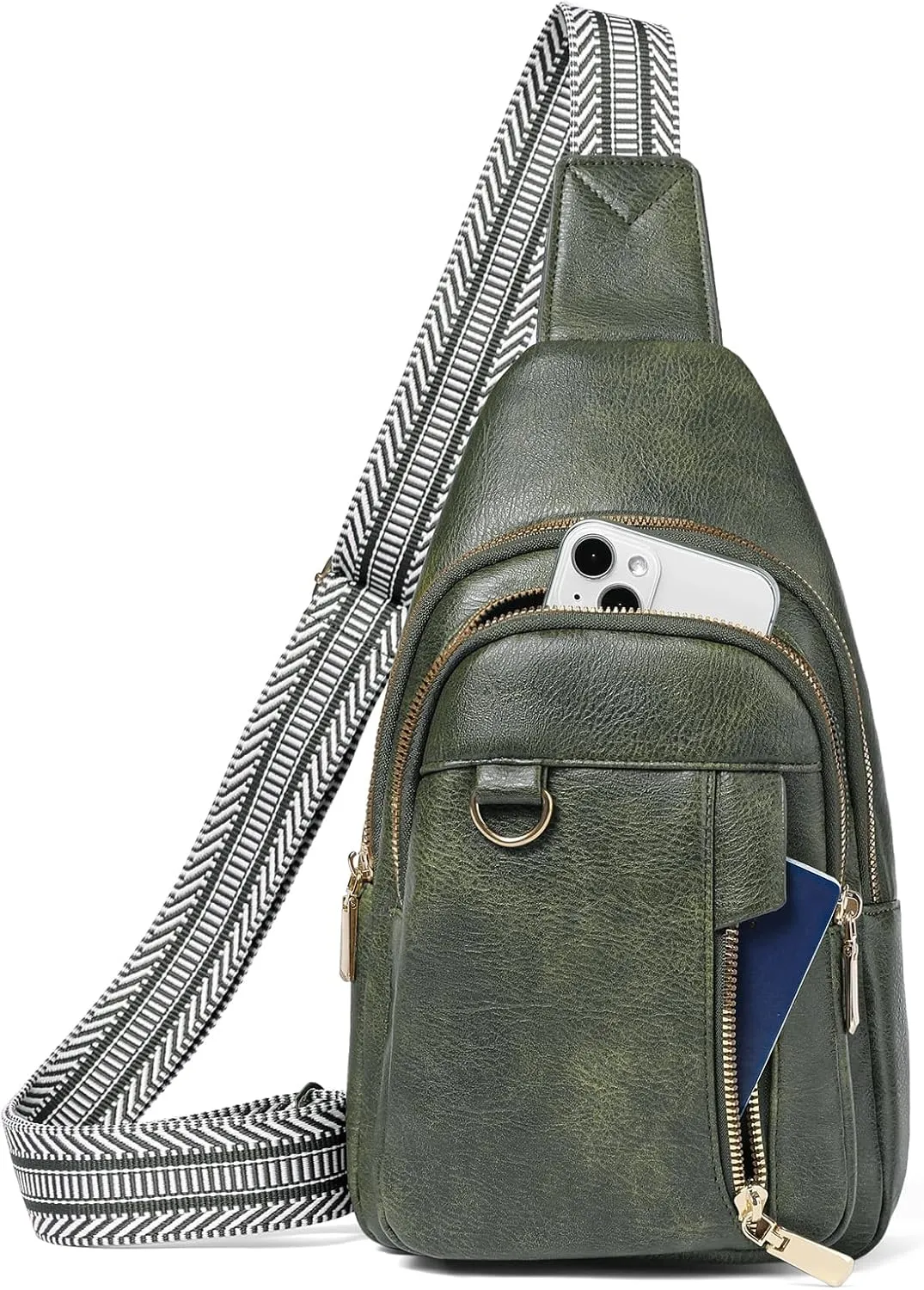 GAEKEAO Sling Bag for Women Crossbody Bags Fanny Pack Vegan Leather Chest Bag Travel Shoulder Belt Purse Backpack Gifts