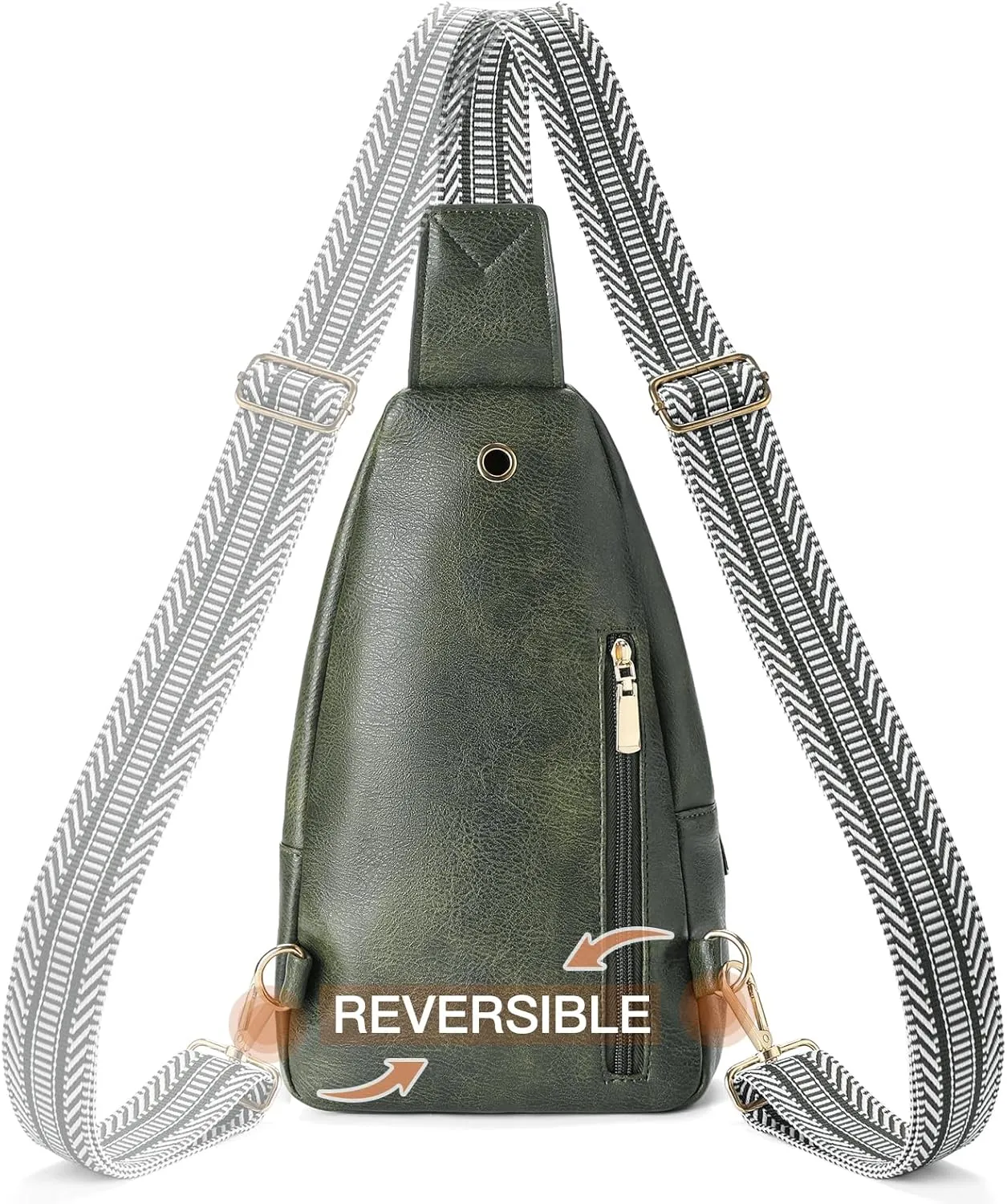 GAEKEAO Sling Bag for Women Crossbody Bags Fanny Pack Vegan Leather Chest Bag Travel Shoulder Belt Purse Backpack Gifts