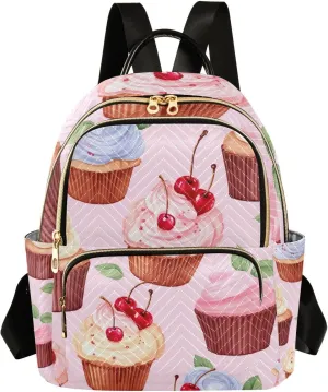 GAIGEO Cupcakes Fashion Backpack, Backpack with Luggage Strap, Backpacks for Womens Fashion, M