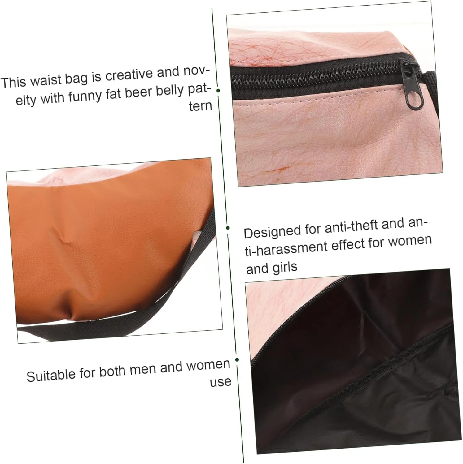 GALPADA Waist Bag Pack Fanny Money Pouch Anti-theft Bag for Travel Running and Casual Wear Random Color