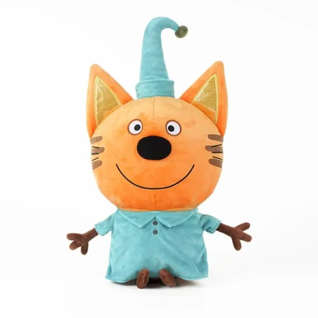 Genuine kid e cats Russian Три кота My Family Three Happy Cats Plush Doll Cookie Candy Pudding Happy Cat Doll Toy Children Gift