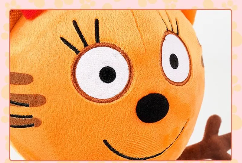 Genuine kid e cats Russian Три кота My Family Three Happy Cats Plush Doll Cookie Candy Pudding Happy Cat Doll Toy Children Gift