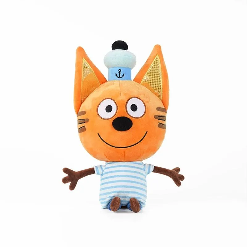 Genuine kid e cats Russian Три кота My Family Three Happy Cats Plush Doll Cookie Candy Pudding Happy Cat Doll Toy Children Gift