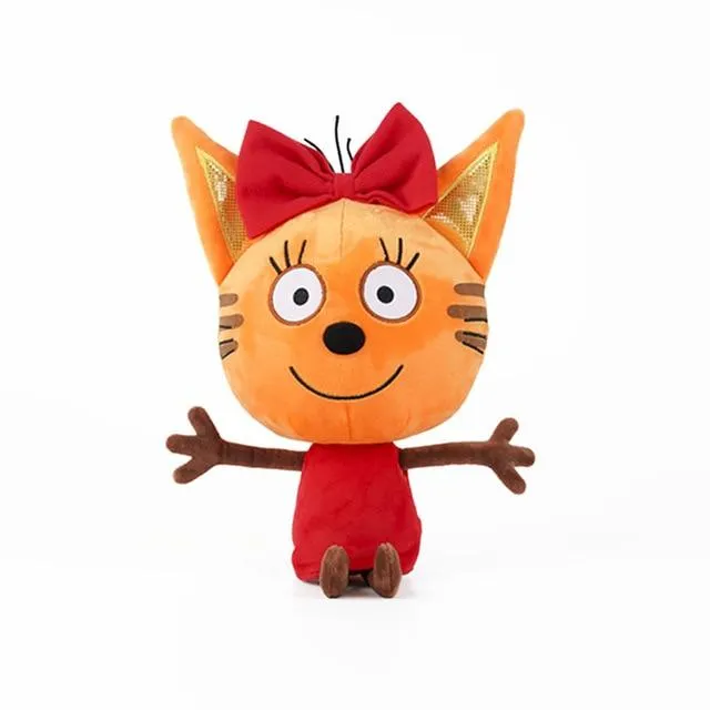 Genuine kid e cats Russian Три кота My Family Three Happy Cats Plush Doll Cookie Candy Pudding Happy Cat Doll Toy Children Gift