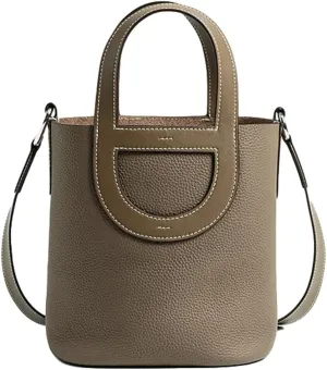 Genuine Leather Shoulder Bags for Women Stylish Handbags Small Bucket Crossbody Tote Purses Casual Ladies Satchels