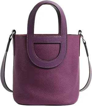 Genuine Leather Shoulder Bags for Women Stylish Handbags Small Bucket Crossbody Tote Purses Casual Ladies Satchels