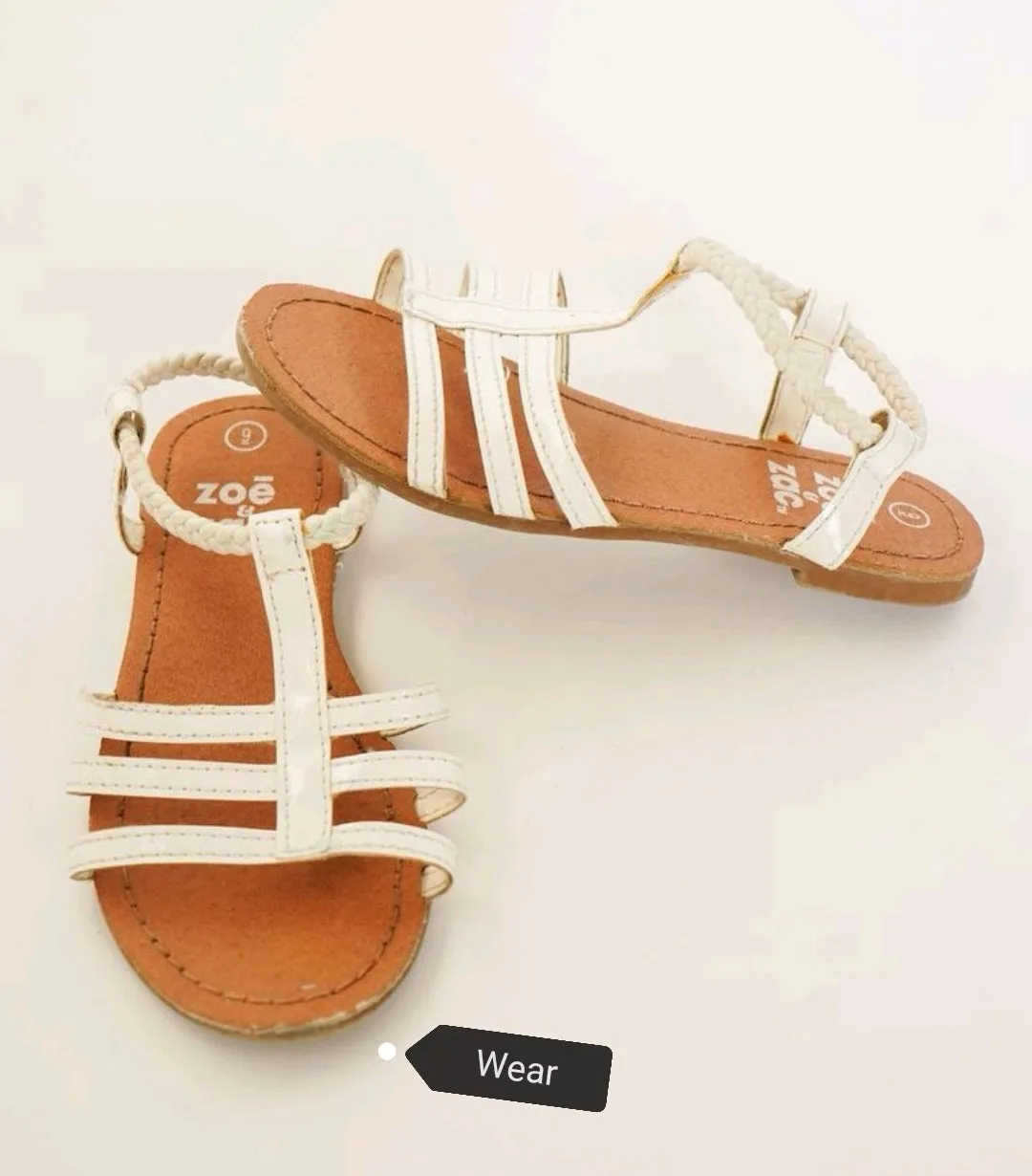 GIRL SIZE 9 TODDLER - ZOE & ZAC Strappy Sandals VGUC B39