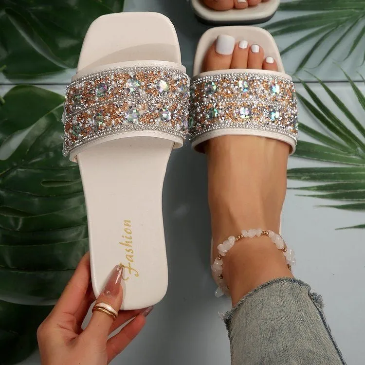 Glitter Glam Slide Sandals