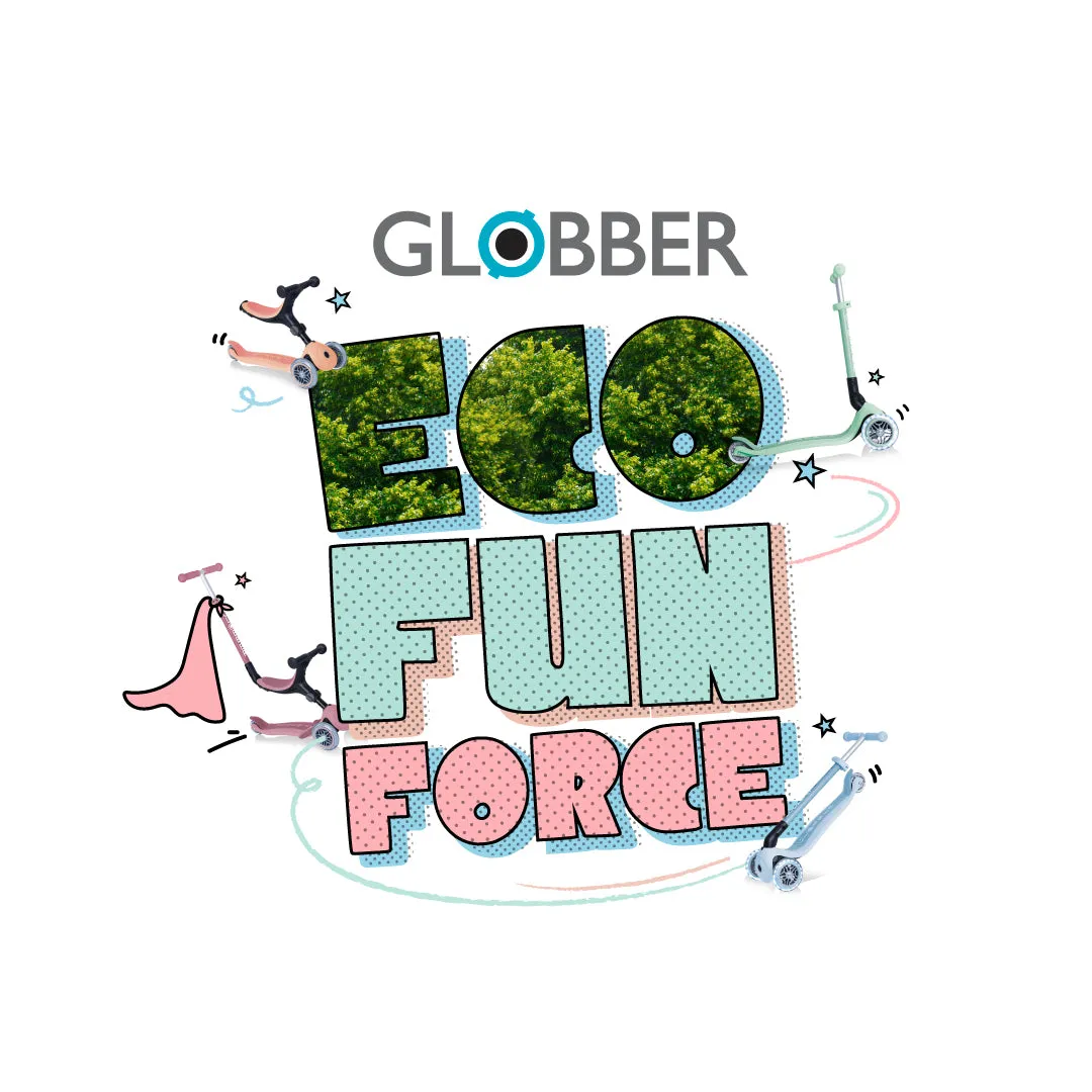 Globber Go Up Foldable Plus Ecologic - Pistachio (15m - 7y )