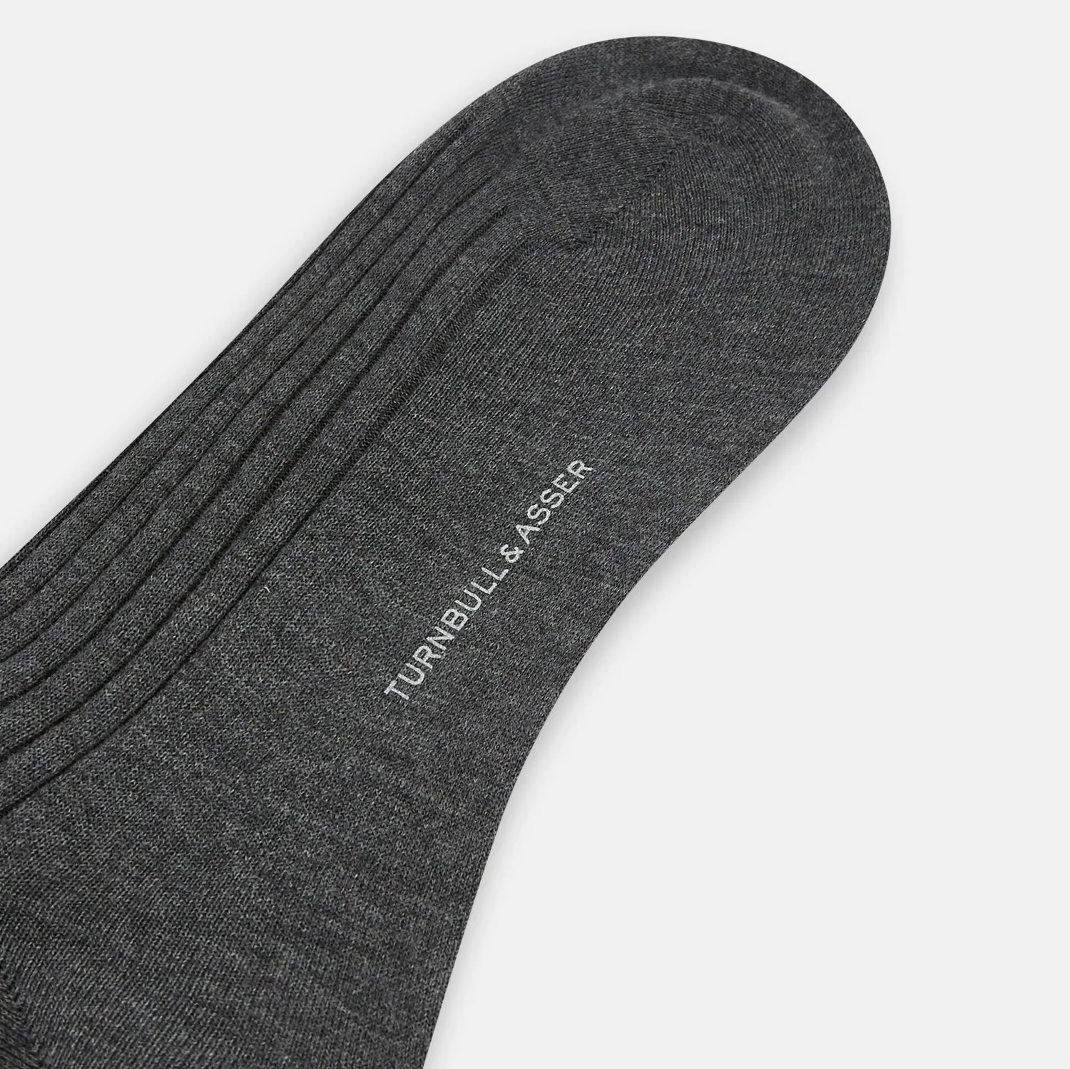 Grey Organic Cotton Mid-Length Socks