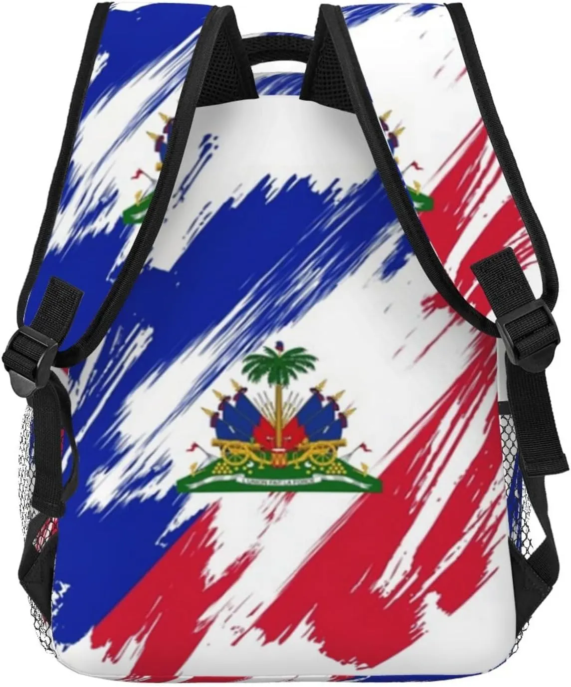 Haiti Flag Backpack,Haitian Bookbags Laptop Bag Shoulder Bags Travel Hiking Camping Daypack for Men Women