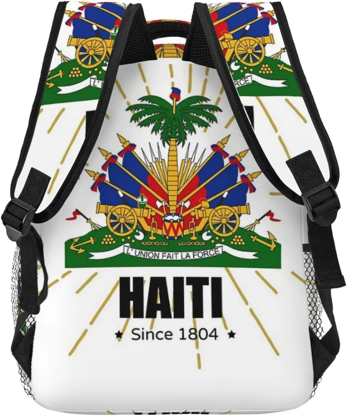 Haiti Flag Backpack,Haitian Bookbags Laptop Bag Shoulder Bags Travel Hiking Camping Daypack for Men Women