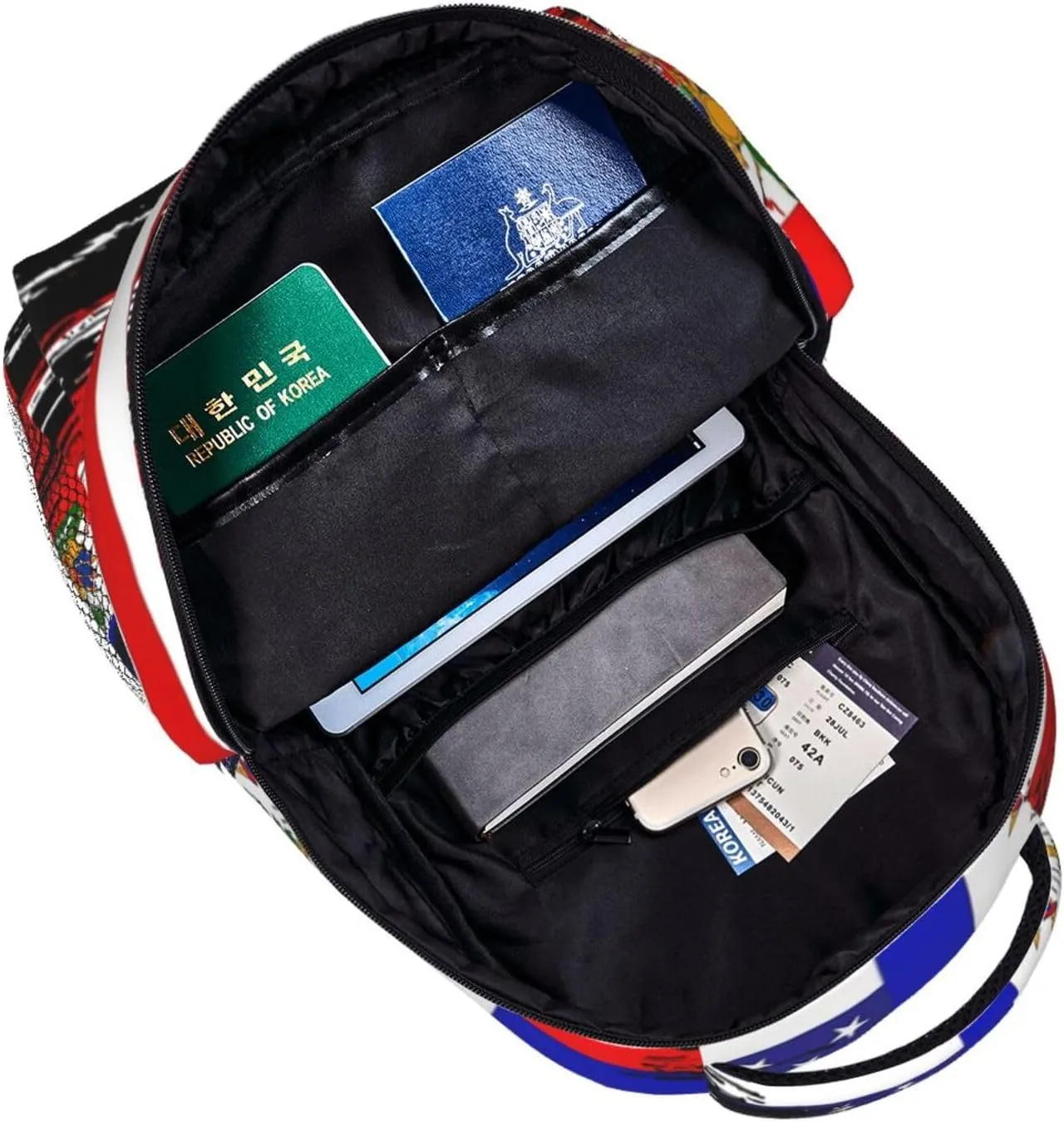 Haiti Flag Backpack,Haitian Bookbags Laptop Bag Shoulder Bags Travel Hiking Camping Daypack for Men Women
