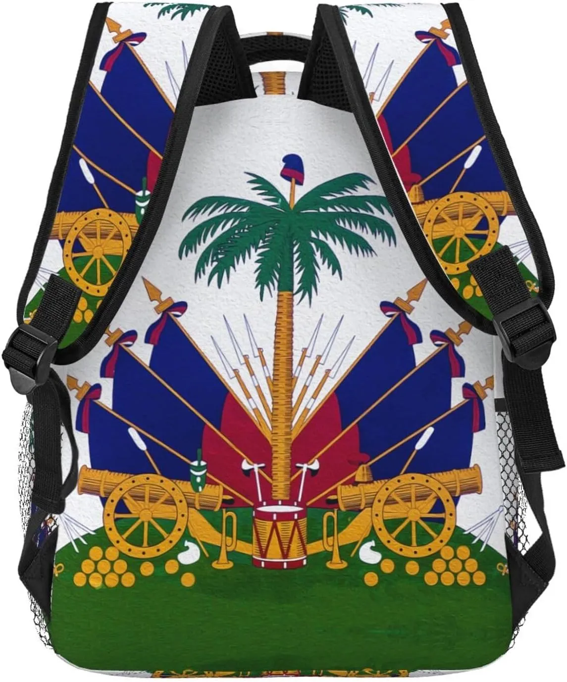 Haiti Flag Backpack,Haitian Bookbags Laptop Bag Shoulder Bags Travel Hiking Camping Daypack for Men Women