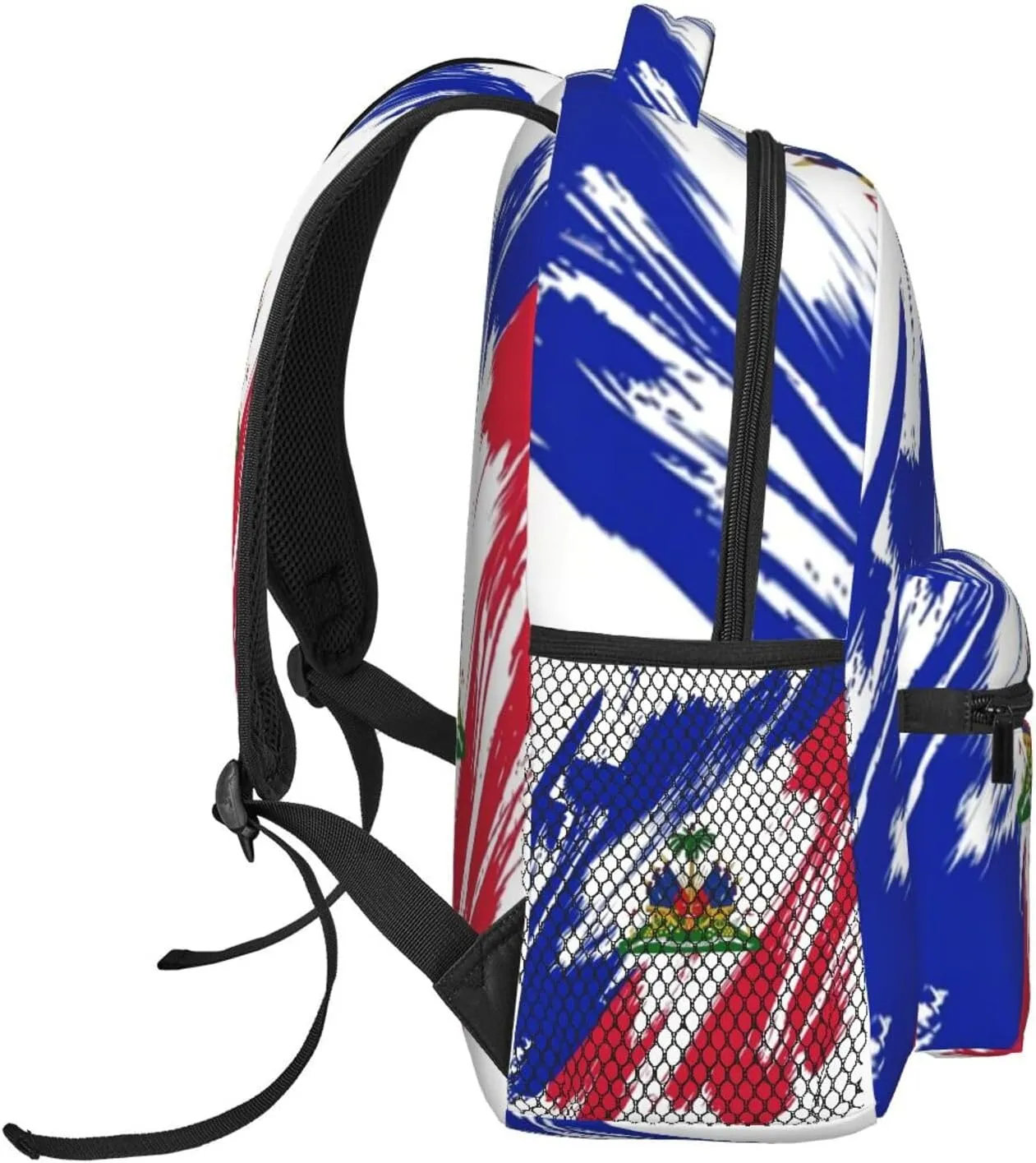 Haiti Flag Backpack,Haitian Bookbags Laptop Bag Shoulder Bags Travel Hiking Camping Daypack for Men Women