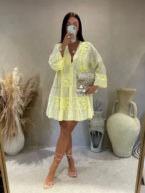 HALLIE YELLOW BEACH DRESS
