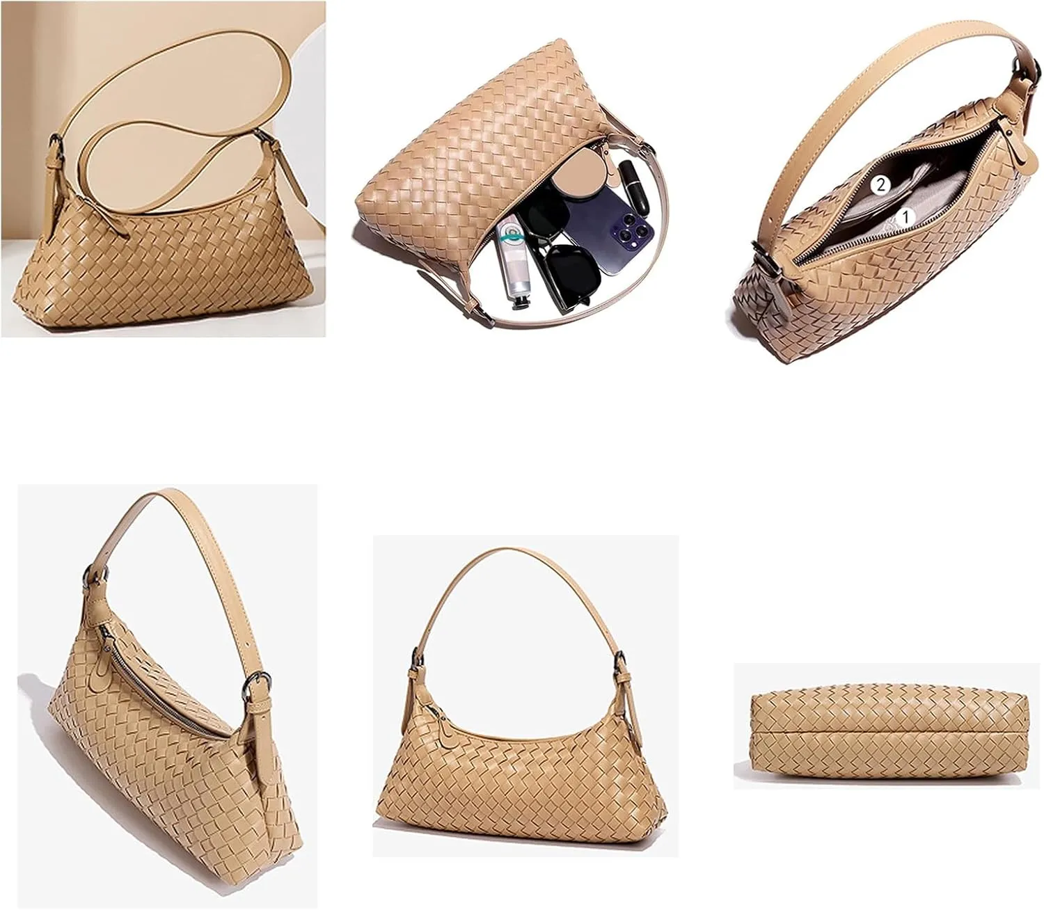 Handbags Shoulder Bags for Women Small Bags Women's Woven Tote Bag Crossbody Handbag Travel Hand Bag Purse Hobo