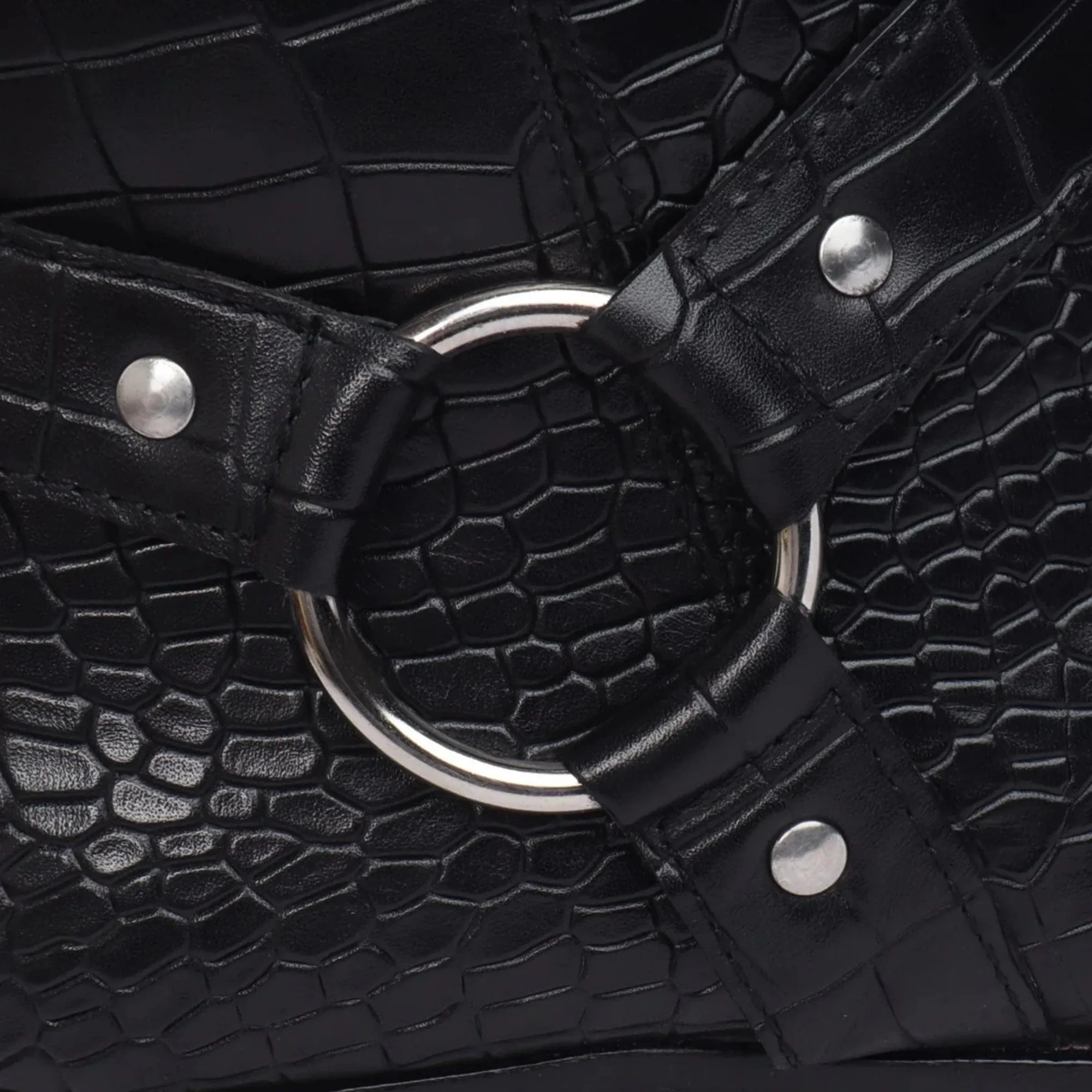 Handmade Custom Dark Black Leather Crocodile Pattern Jodhpur Boots For Men
