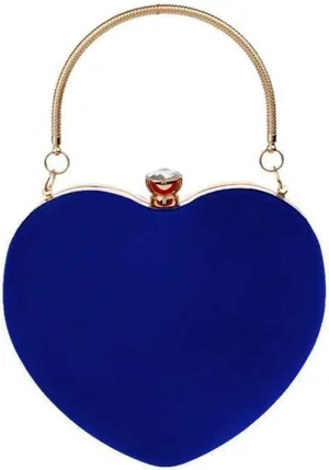 Heart Shape Clutch Bag Messenger Shoulder Handbag Tote Evening Bag Purse,