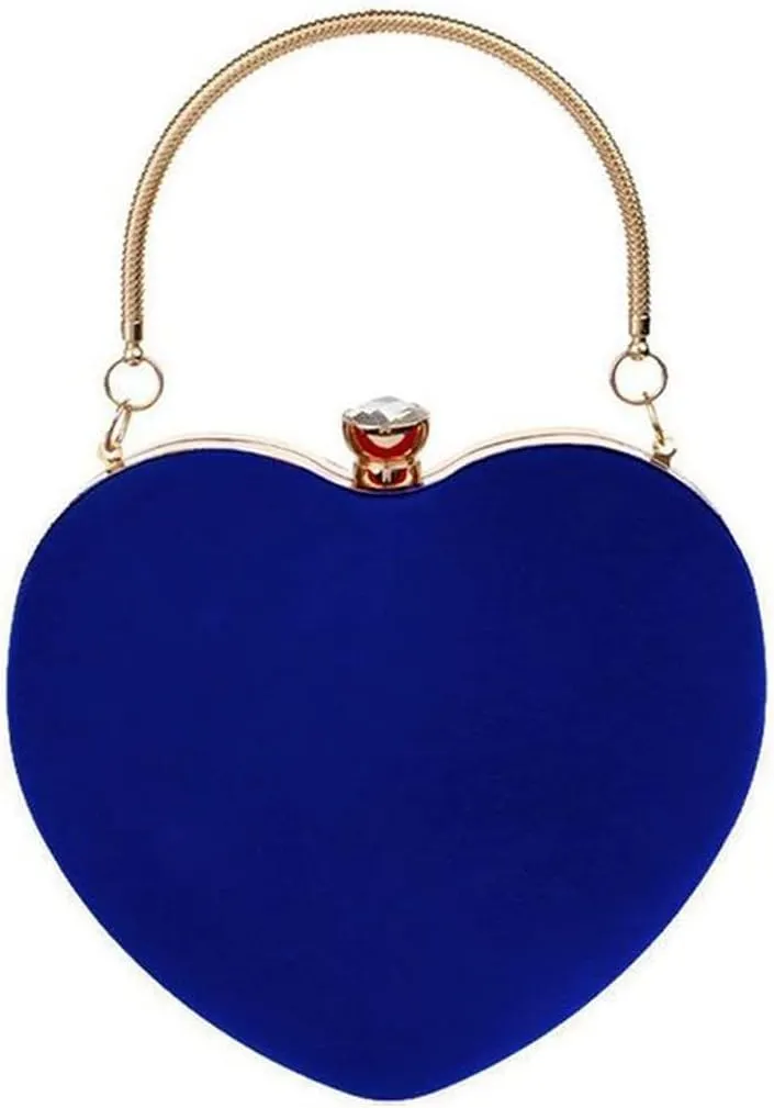 Heart Shape Clutch Bag Messenger Shoulder Handbag Tote Evening Bag Purse,