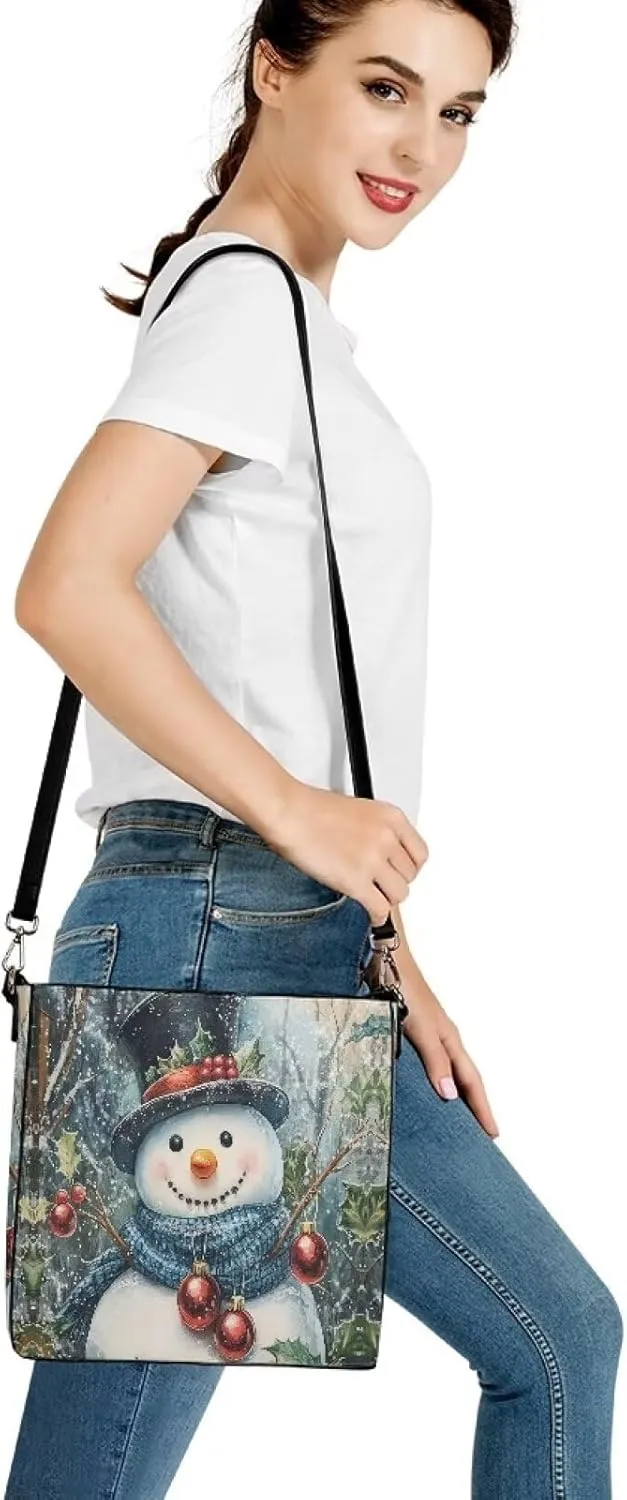 HUGS IDEA Handbags for Women PU Leather Bucket Purses Shoulder Bags Crossbody Purse