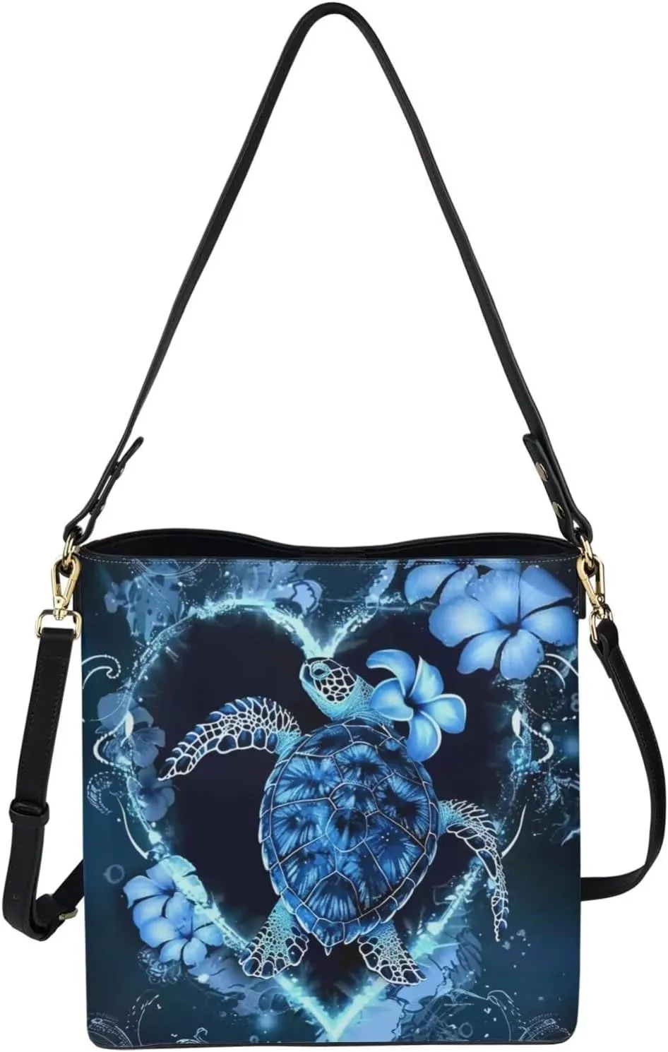 HUGS IDEA Handbags for Women PU Leather Bucket Purses Shoulder Bags Crossbody Purse