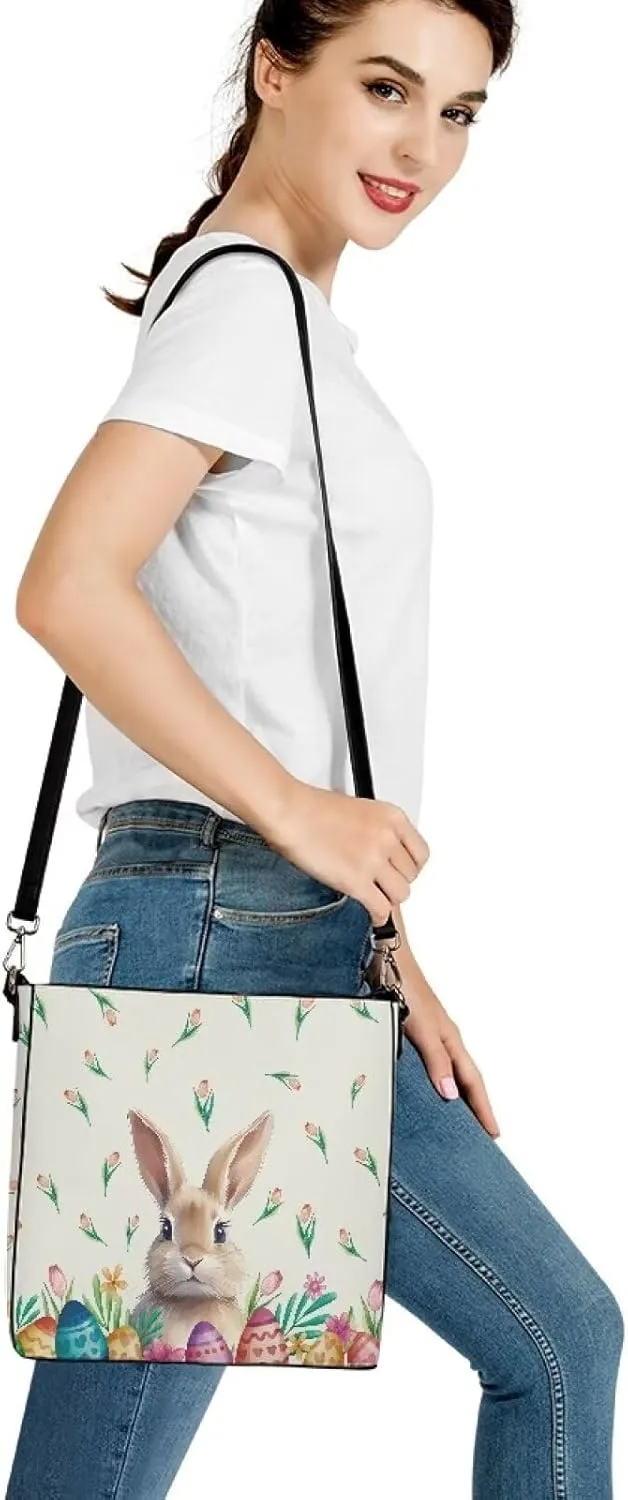 HUGS IDEA Handbags for Women PU Leather Bucket Purses Shoulder Bags Crossbody Purse