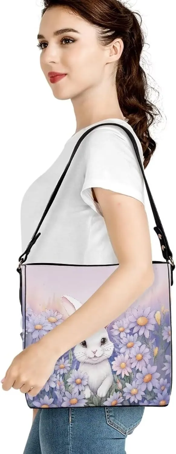 HUGS IDEA Handbags for Women PU Leather Bucket Purses Shoulder Bags Crossbody Purse