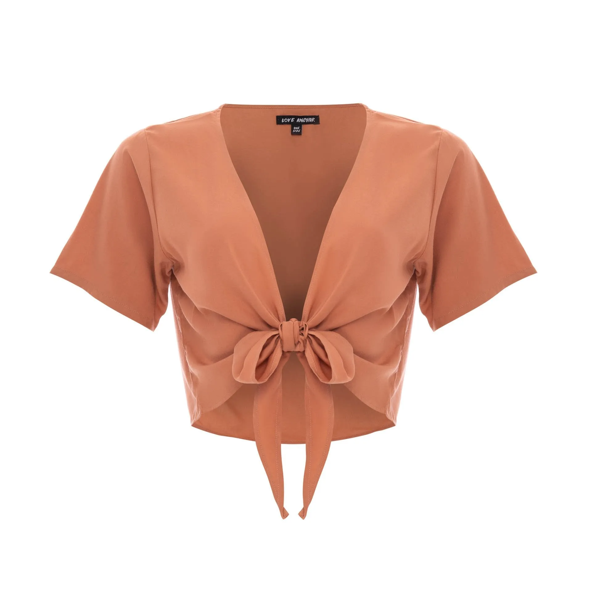 Ikat, Plain, Cropped Top
