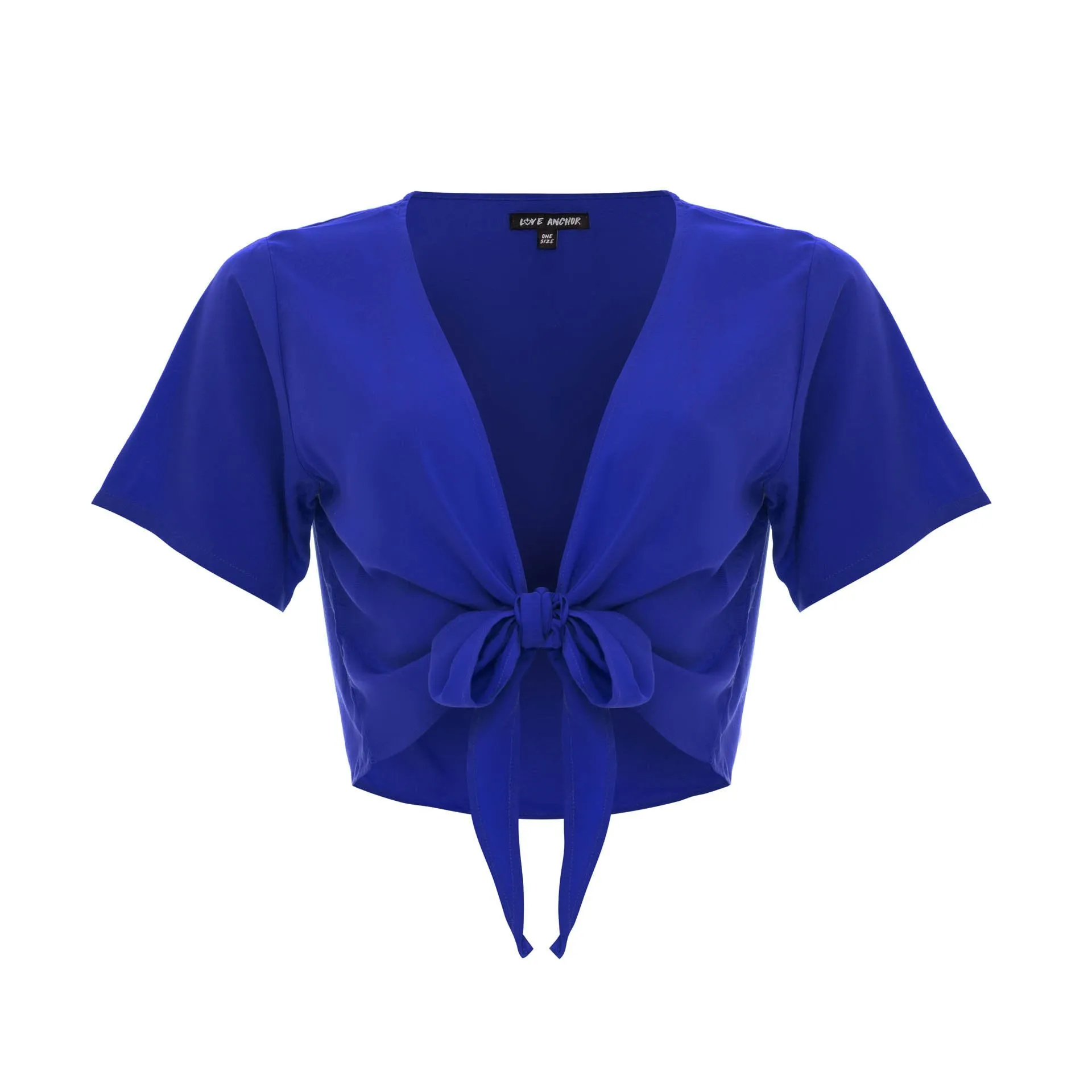 Ikat, Plain, Cropped Top