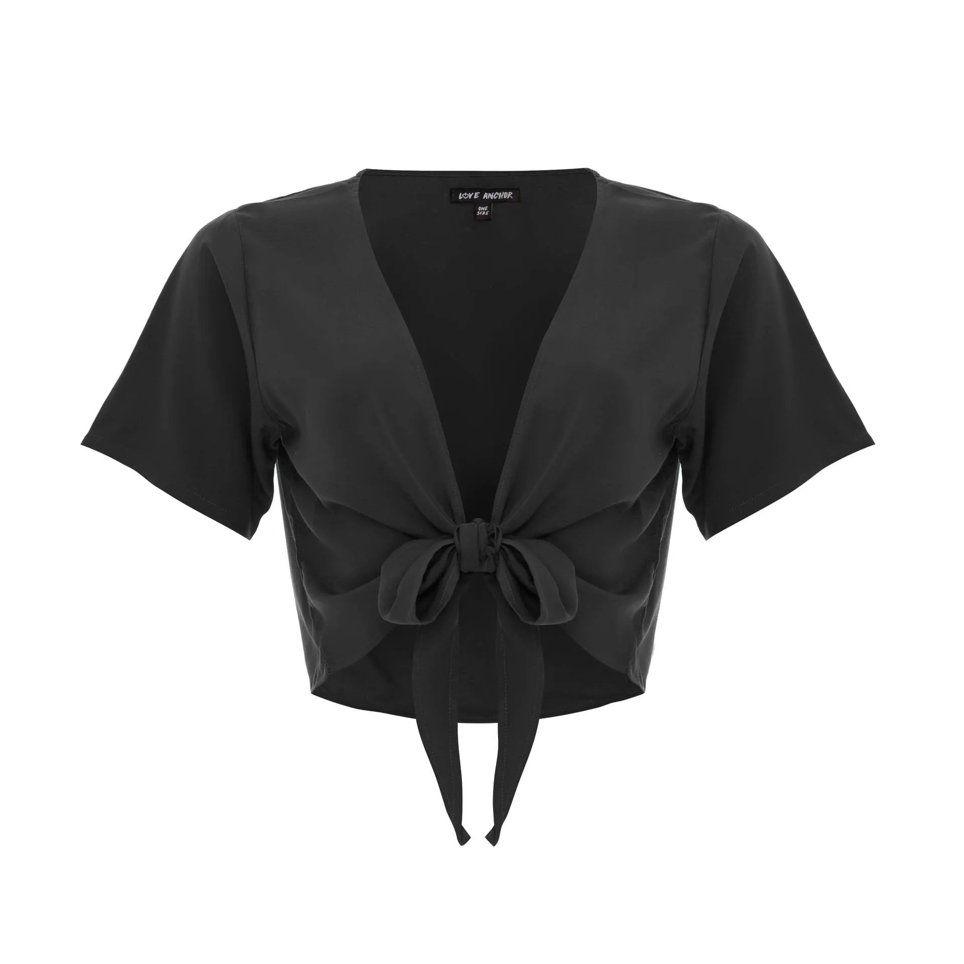 Ikat, Plain, Cropped Top