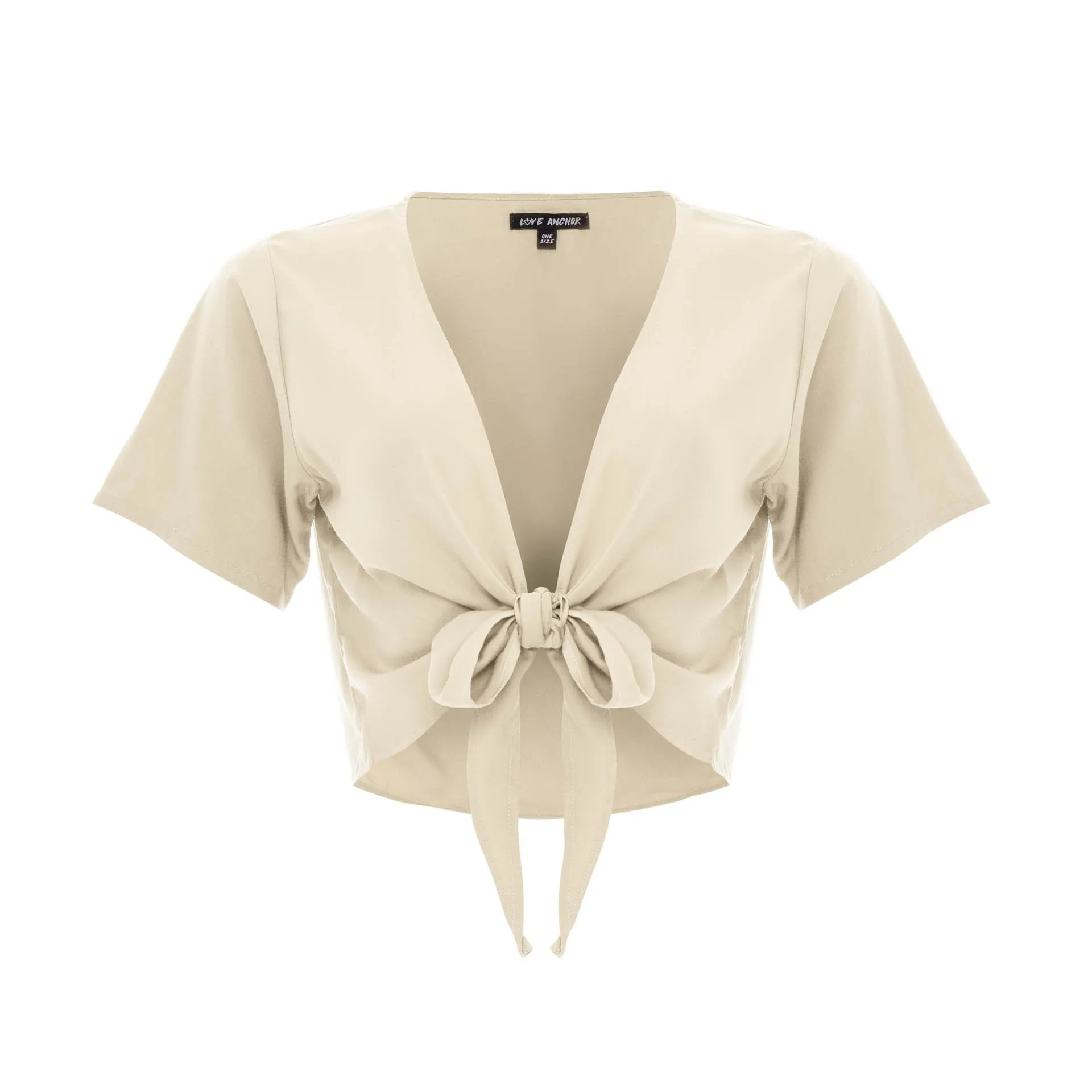 Ikat, Plain, Cropped Top