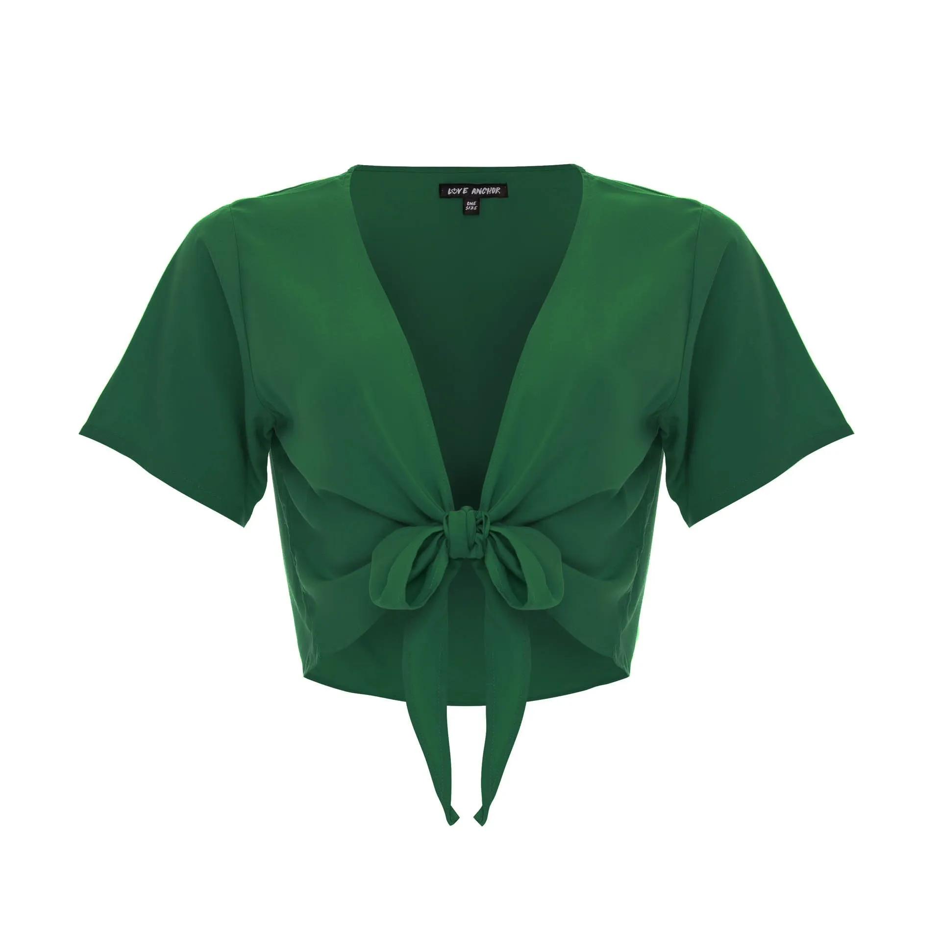 Ikat, Plain, Cropped Top