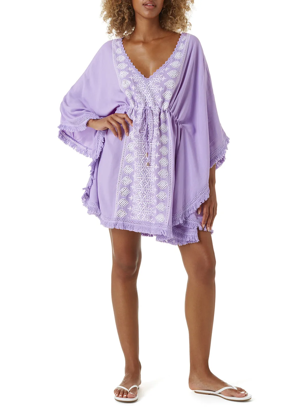 Isabelle Lavender/White Kaftan
