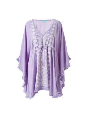 Isabelle Lavender/White Kaftan