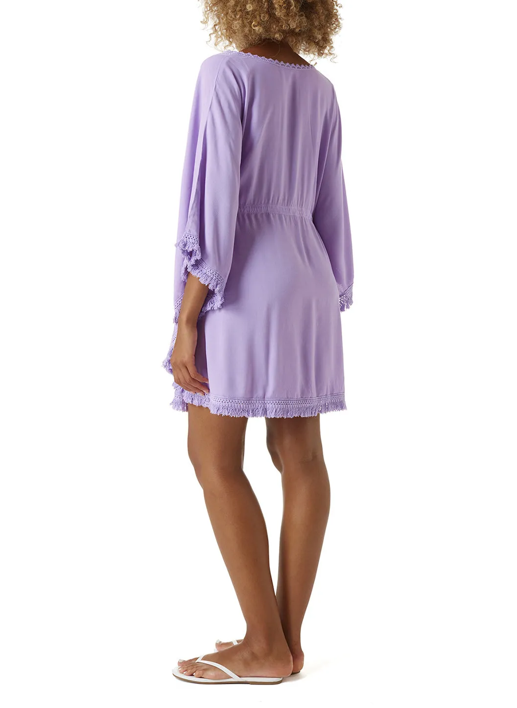 Isabelle Lavender/White Kaftan