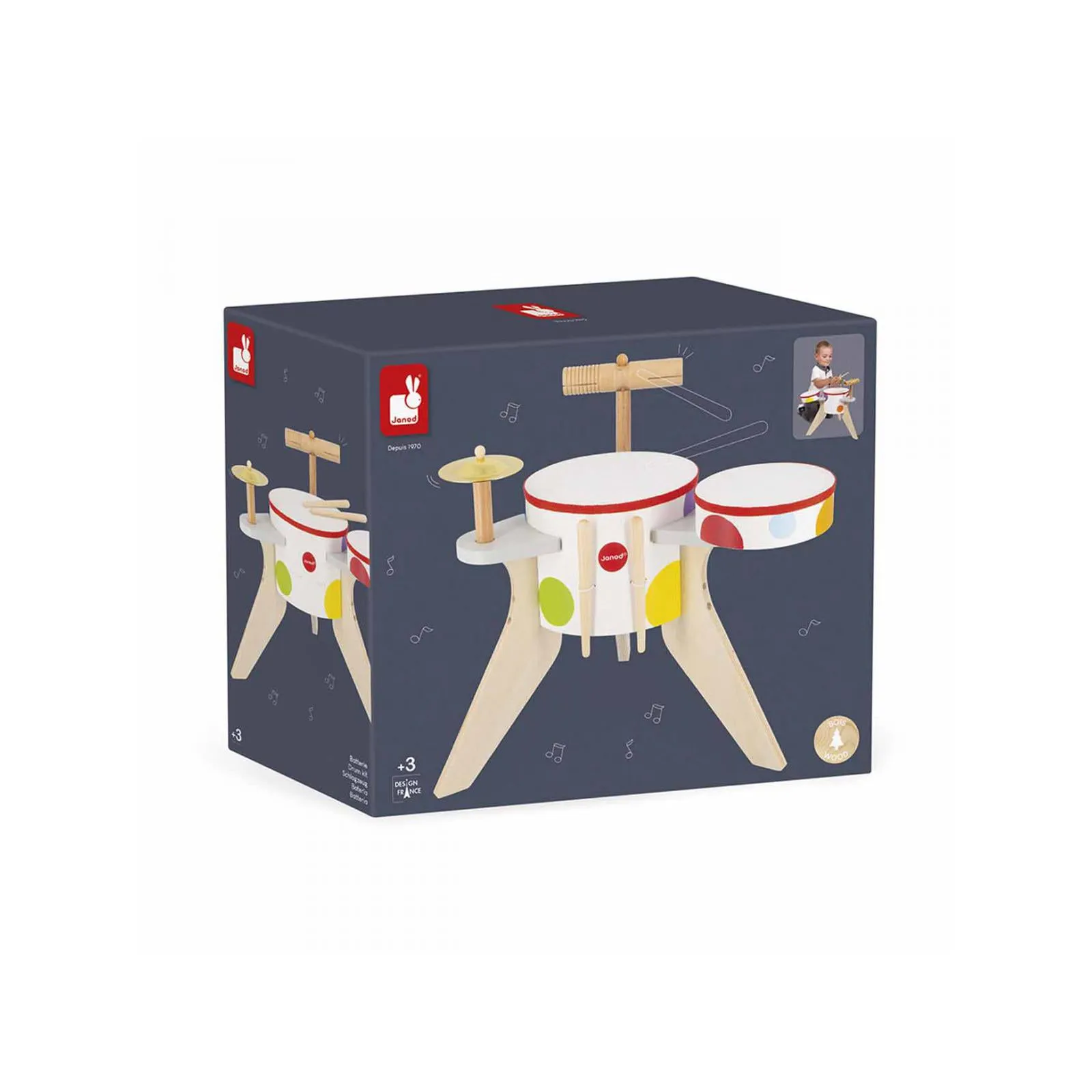 Janod Confetti Drum Kit