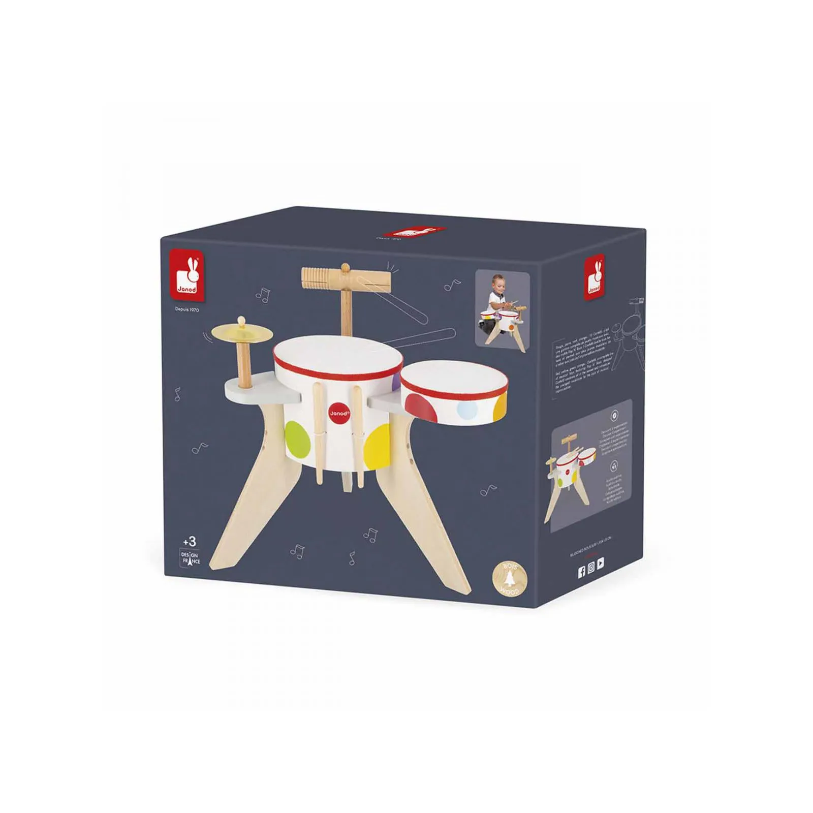 Janod Confetti Drum Kit