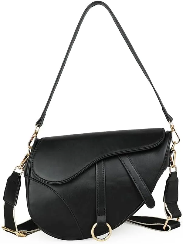 JBB Women Saddle Shoulder Bag Clutch Purse Small Crossbody Bag Satchel Bags Handbag PU Leather